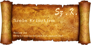 Szele Krisztina névjegykártya