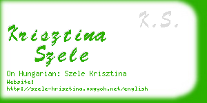 krisztina szele business card